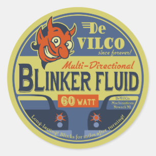 DeVilco Blinker Fluid Runt Klistermärke