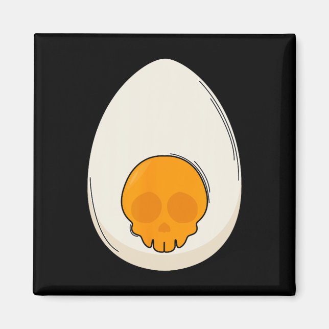 Deviled Egg Costume Djävulen Horns Halloween Kärle Magnet (Framsidan)