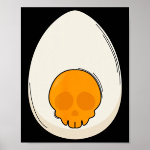 Deviled Egg Costume Djävulen Horns Halloween Kärle Poster