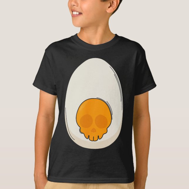 Deviled Egg Costume Djävulen Horns Halloween Kärle T Shirt (Framsida)