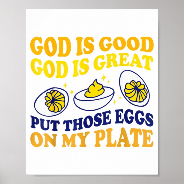 Deviled Egg Lover Funny Foodie Humor Apparel Uni-a Poster (Framsidan)