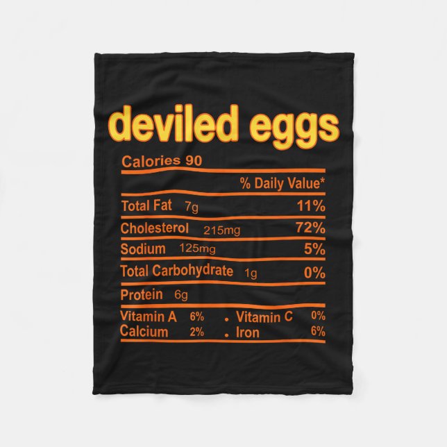 Deviled Egg Nutrition Facts Funny Thanksgiving Chr Fleecefilt (Framsidan)