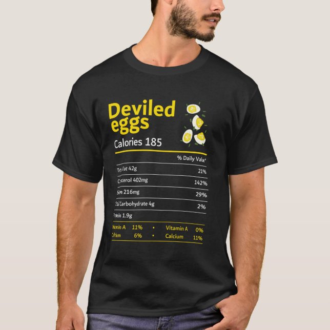 Deviled Egg Nutrition Facts Thanksgiving Costume C T Shirt (Framsida)