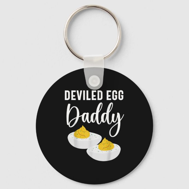 Deviled Egg pappa Manar Women Kids Nyckelring (Framsida)
