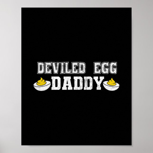 Deviled Egg Pappa Retro Roligt Thanksgiving Father Poster (Framsidan)