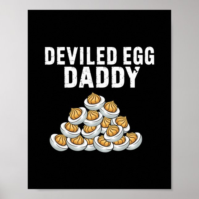 Deviled Egg Pappa Retro Vibes Thanksgiving Fathers Poster (Framsidan)