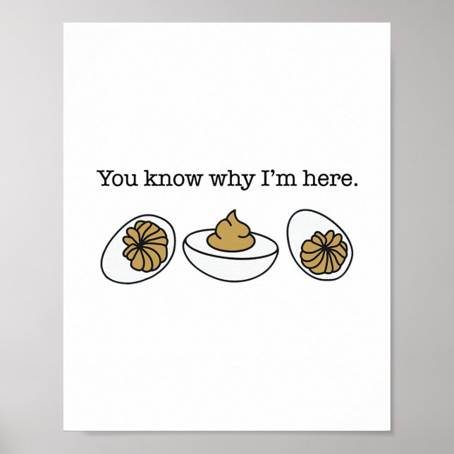Deviled Egg You Know Why I’m Here Funny Thanksgivi Poster (Framsidan)
