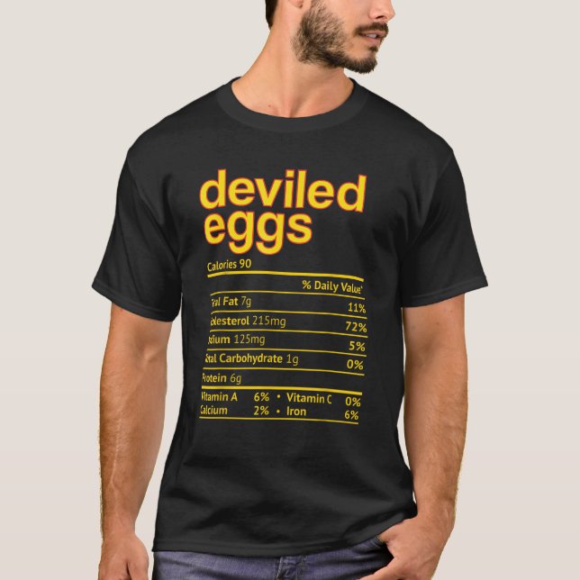 Deviled Eggs Nutrition Facts Funny Thanksgiving Ch T Shirt (Framsida)