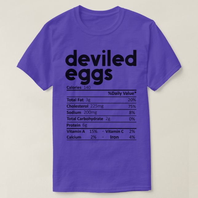 Deviled Eggs Nutrition Facts Gift Funny Thanksgivi T Shirt (Design framsida)
