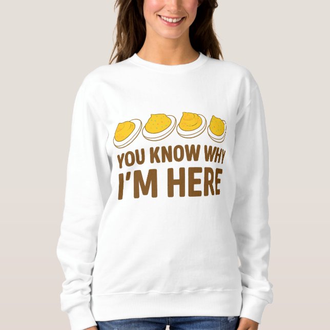Deviled Eggs Shirt Funny Thanksgiving Party Shirt T (Framsida)