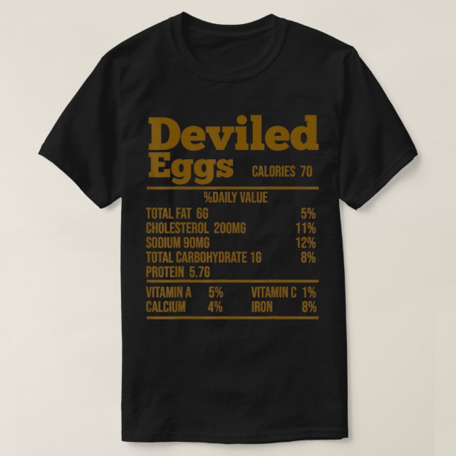 Deviled Eggs Thanksgiving Nutrition Funny Food Fac T Shirt (Design framsida)