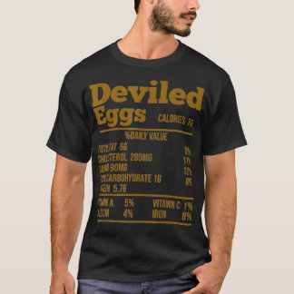 Deviled Eggs Thanksgiving Nutrition Funny Food Fac T Shirt