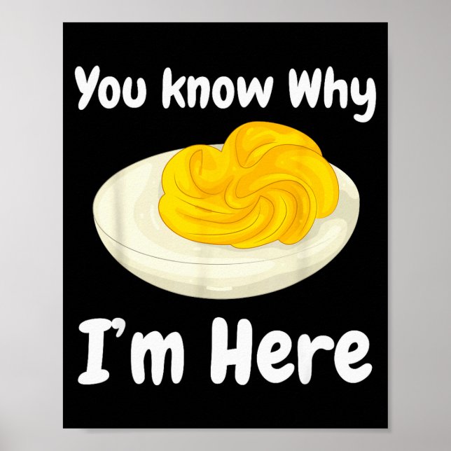 Deviled Eggs You Know Why I’m Here Thanksgiving Fo Poster (Framsidan)