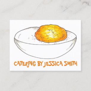 Devilg Egg Chef Food Catering Caterer Cook Visitkort