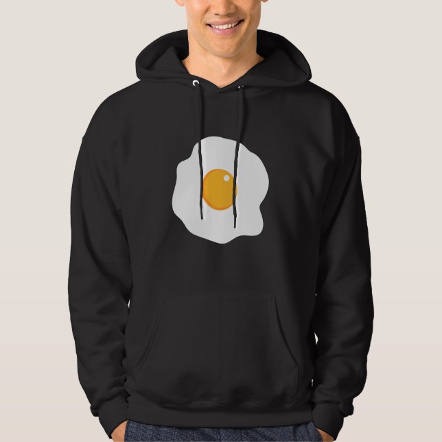 Devilg Egg Costume Add Djävulen Horns and Svan Hal Hoodie (Framsida)