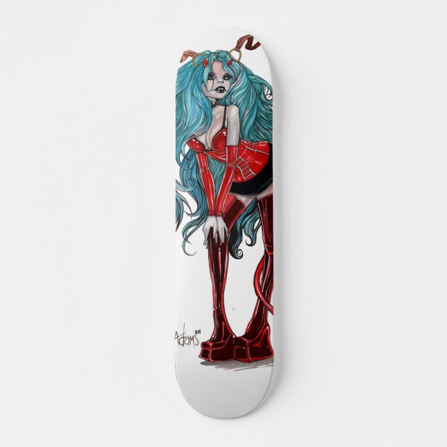 DevilGirl pinup Skateboard Bräda 21,5 Cm (Framsida)