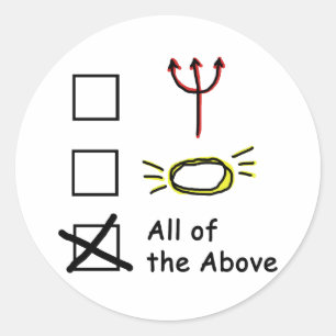 Devilish Angel Runt Klistermärke