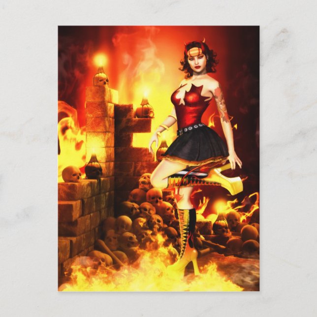 Devilish Glamor vycard Vykort (Framsida)