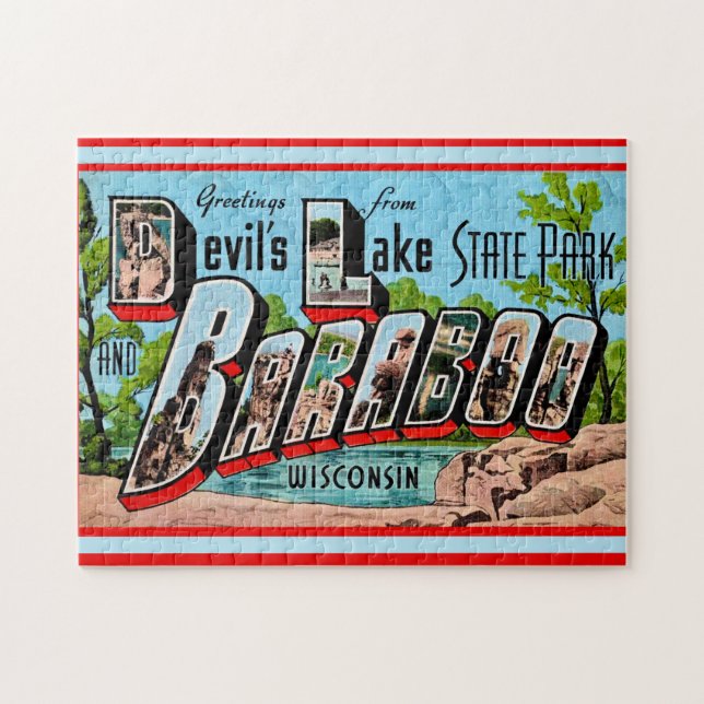 Devil's Lake Baraboo WI  11x14 Pussel (Horisontell)
