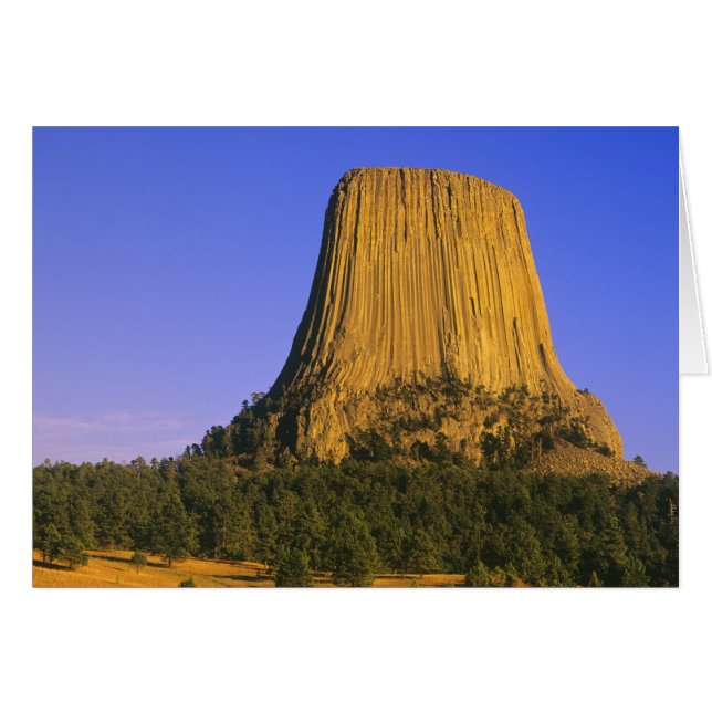 Devils Tower National Monument i Wyoming Hälsningskort (Framsidan Horizontal)