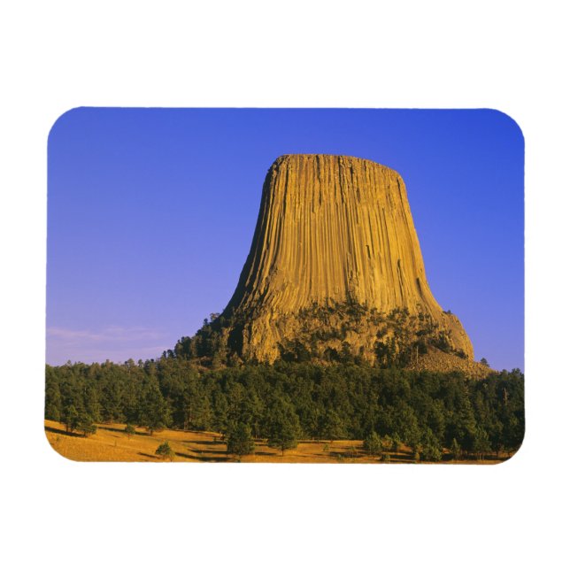 Devils Tower National Monument i Wyoming Magnet (Horisontell)