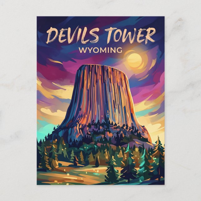 Devils Tower National Monument USA Vykort (Framsida)