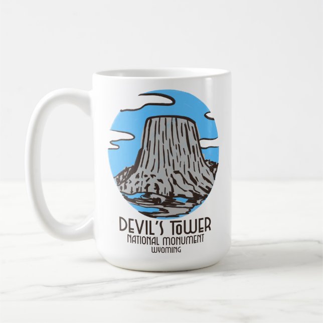 Devil's Tower nationalmonument Wyoming Kaffemugg (Vänster)