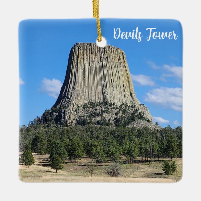 Devils Tower önskar Julgransprydnad Keramik (Framsida)