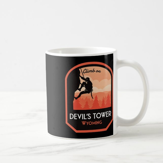 Devils Tower Wyoming Klippklättring  Kaffemugg (Höger)