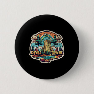 Devils Tower Wyoming National Monument Retro Vinta Knapp