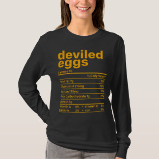 Devilt Eggs Nutrition Facts Funny Food Thanksgivi T Shirt