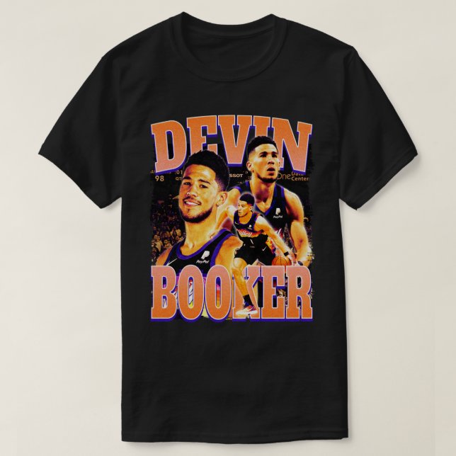 Devin Booker Vintage Stil T Shirt (Design framsida)