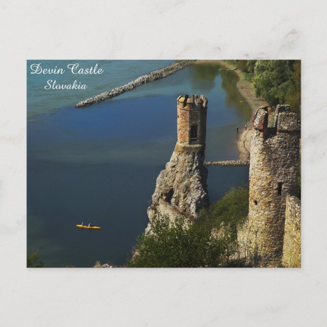 Devin Castle Slovakia Travel Maiden Torn Photo Vykort (Framsida)