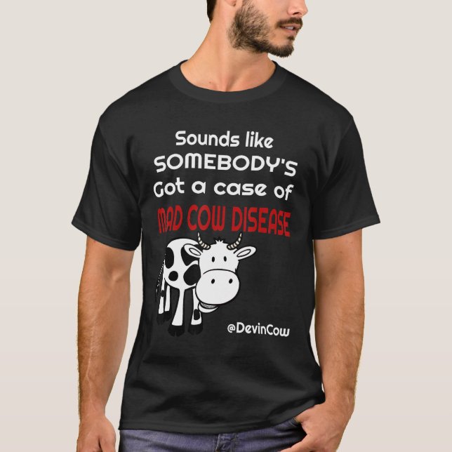 Devin Nunes Cow Mad Cow T Shirt (Framsida)