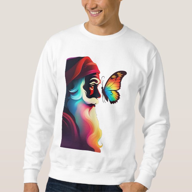 Devine Jultomten Pappa Sweatshirt T-Shirt (Framsida)