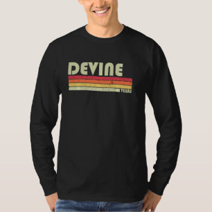 DEVINE TX TEXAS Funny City Home Roots Gift Retro 7 T Shirt