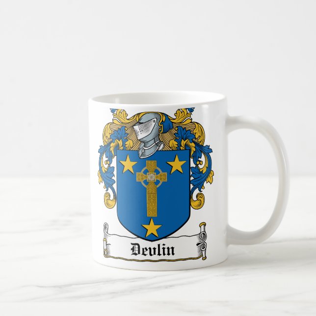 Devlin familjvapensköld kaffemugg (Höger)