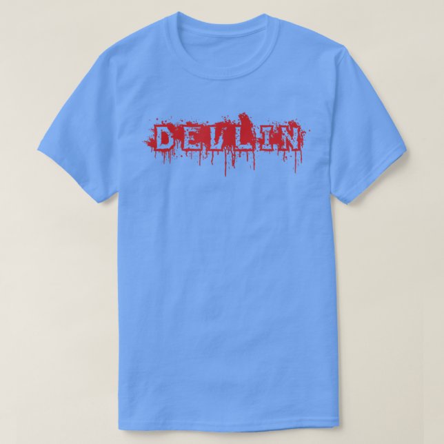 Devlin First Namn Halloween Costume Personlig  T Shirt (Design framsida)