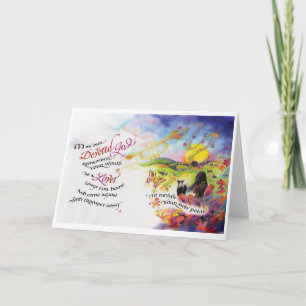 Devoed God/Älskare, 5"x7"-kort för mappad hälsning Kort