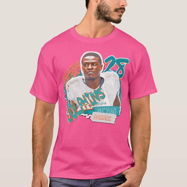 De'Von Achane Football Shirt Tapestry T Shirt (Framsida)