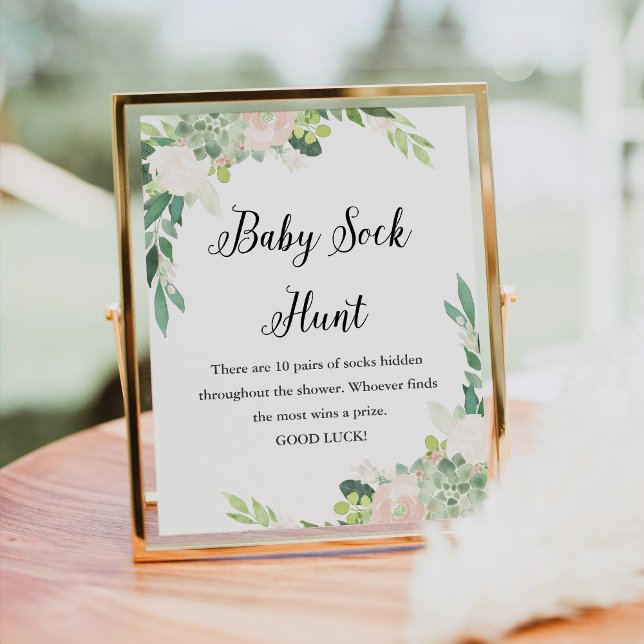 DEVON Baby Sock Hunt Baby Shower-speltecken Poster (Skapare uppladdad)
