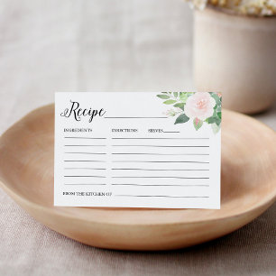 DEVON Blush Floral Greenery Recept Tilläggskort
