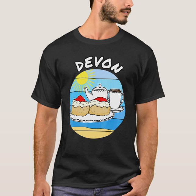 Devon Cream Tea British Summer Helgdag T Shirt (Framsida)