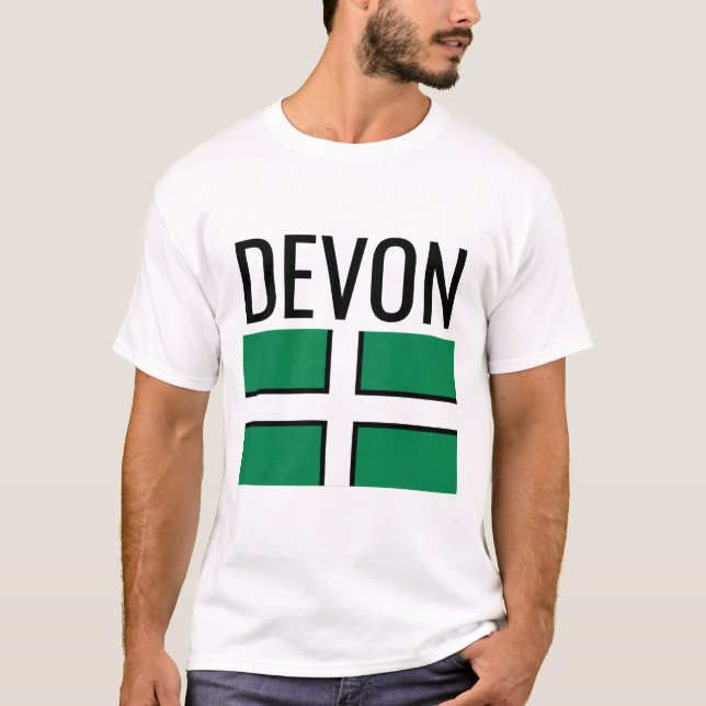 Devon // English County Flagga T Shirt (Framsida)