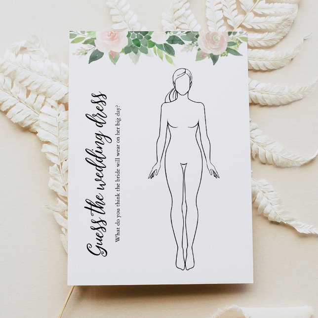 DEVON Gissa Game Card för Dress Möhippa Inbjudningar (Skapare uppladdad)