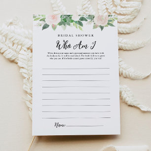 DEVON Greenery WHO Möhippa Game Card Inbjudningar