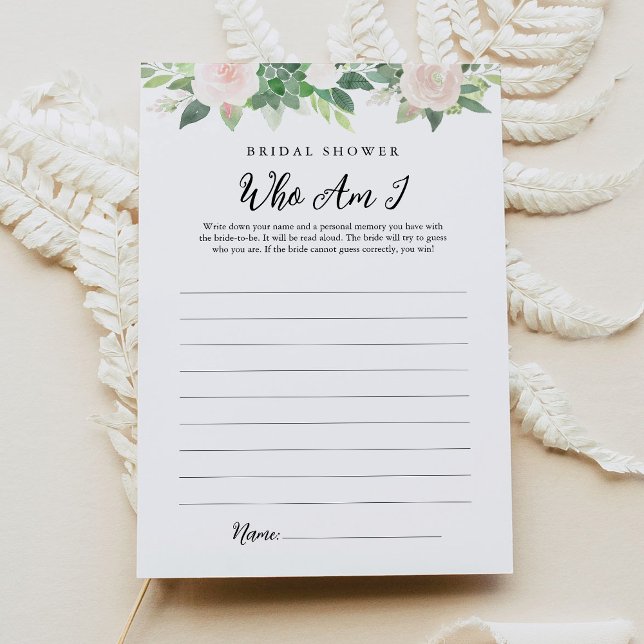 DEVON Greenery WHO Möhippa Game Card Inbjudningar (Skapare uppladdad)