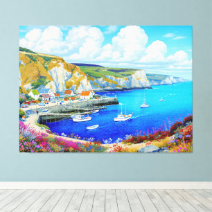 "Devon Harbour Dreamscape" - Ett engelskt Sjölands Canvastryck