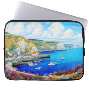 "Devon Harbour Dreamscape" - Ett engelskt Sjölands Laptop Fodral