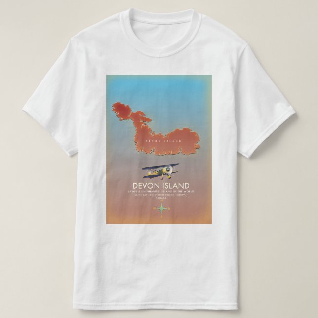 Devon Island, canada karta T Shirt (Design framsida)